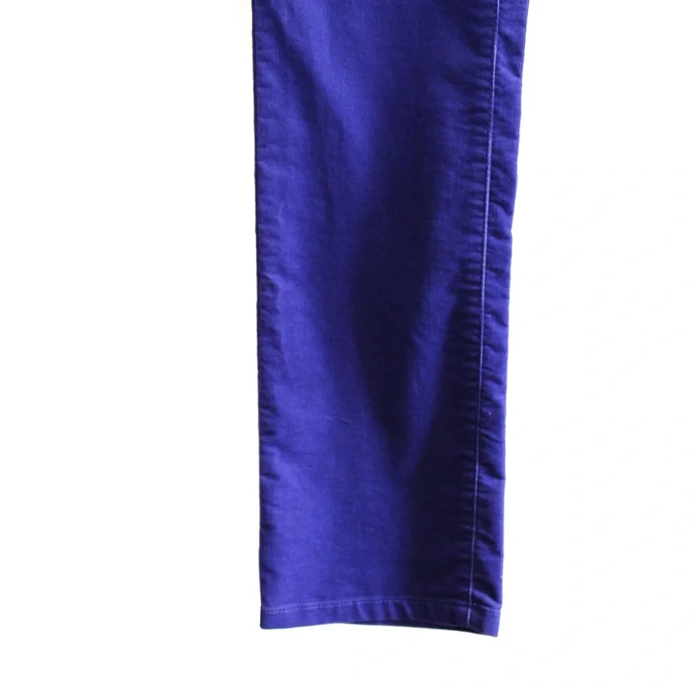 Ann Taylor LOFT Retro Purple Modern Straight Courduory Pants 00 24 Petite - Picture 3 of 6